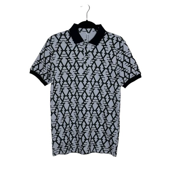 Custardoy Le Chaos black logo short sleeves polo shirt size Small - Picture 6 of 8